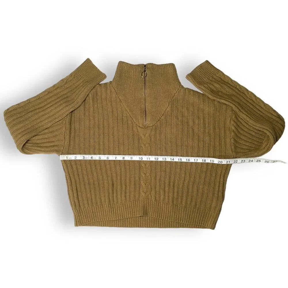 SHEIN Drop Shoulder O-Ring Quarter Zip Sweater size M Fall Winter - Picture 6 of 12